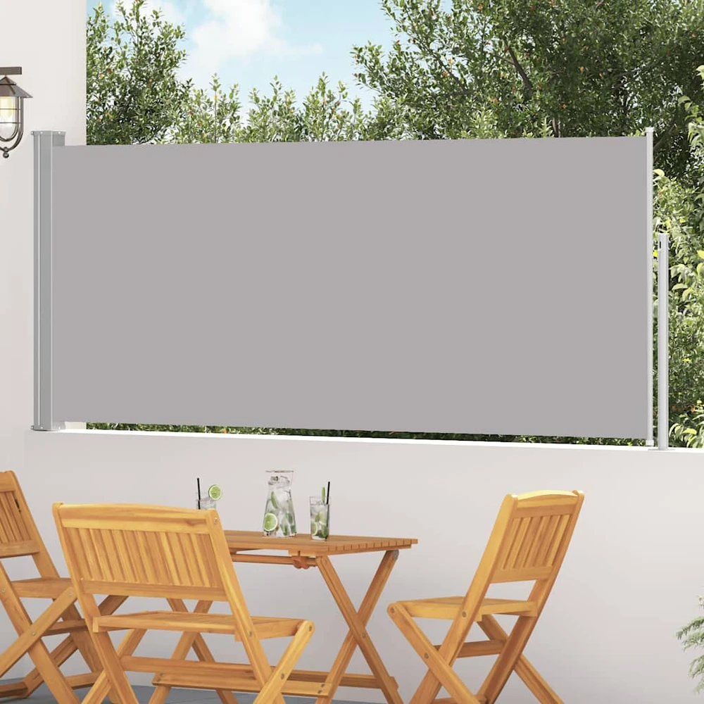 Ištraukiama šoninė pertvara, pilkos spalvos, 120x300cm