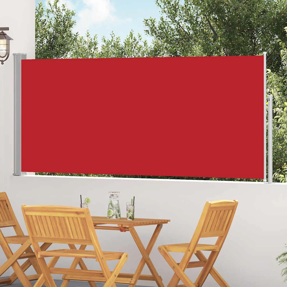 Ištraukiama šoninė pertvara, raudona, 120x300cm