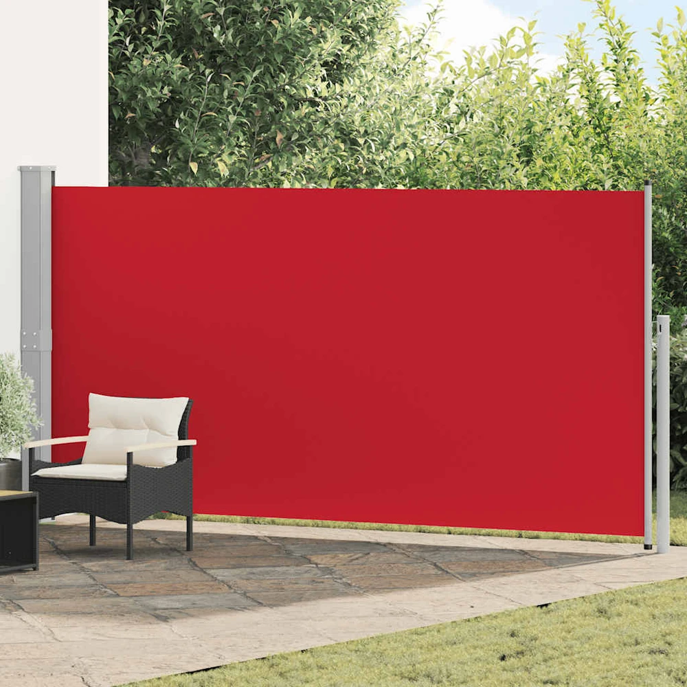 Ištraukiama šoninė pertvara, raudonos spalvos, 160x500cm