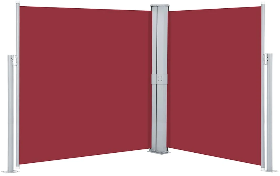 Ištraukiama šoninė pertvara, raudonos spalvos, 160x600cm
