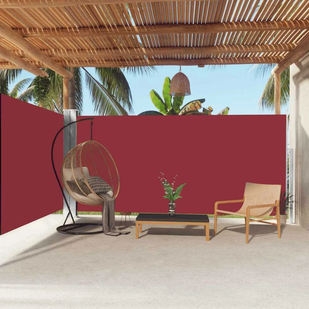 Ištraukiama šoninė pertvara, raudonos spalvos, 180x600cm