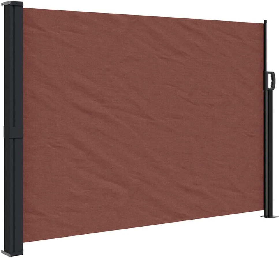 Ištraukiama šoninė pertvara, rudos spalvos, 140x600cm