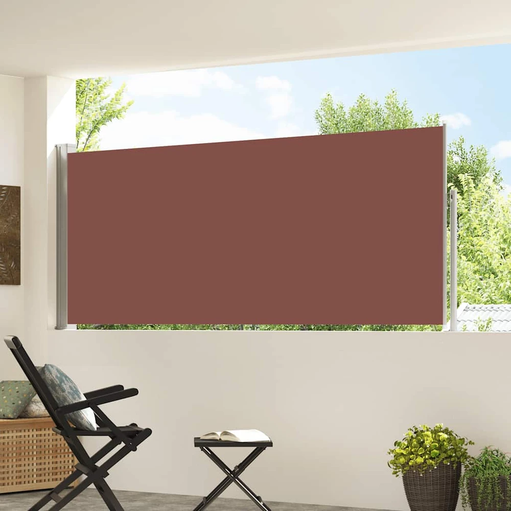 Ištraukiama šoninė pertvara, rudos spalvos, 120x300cm