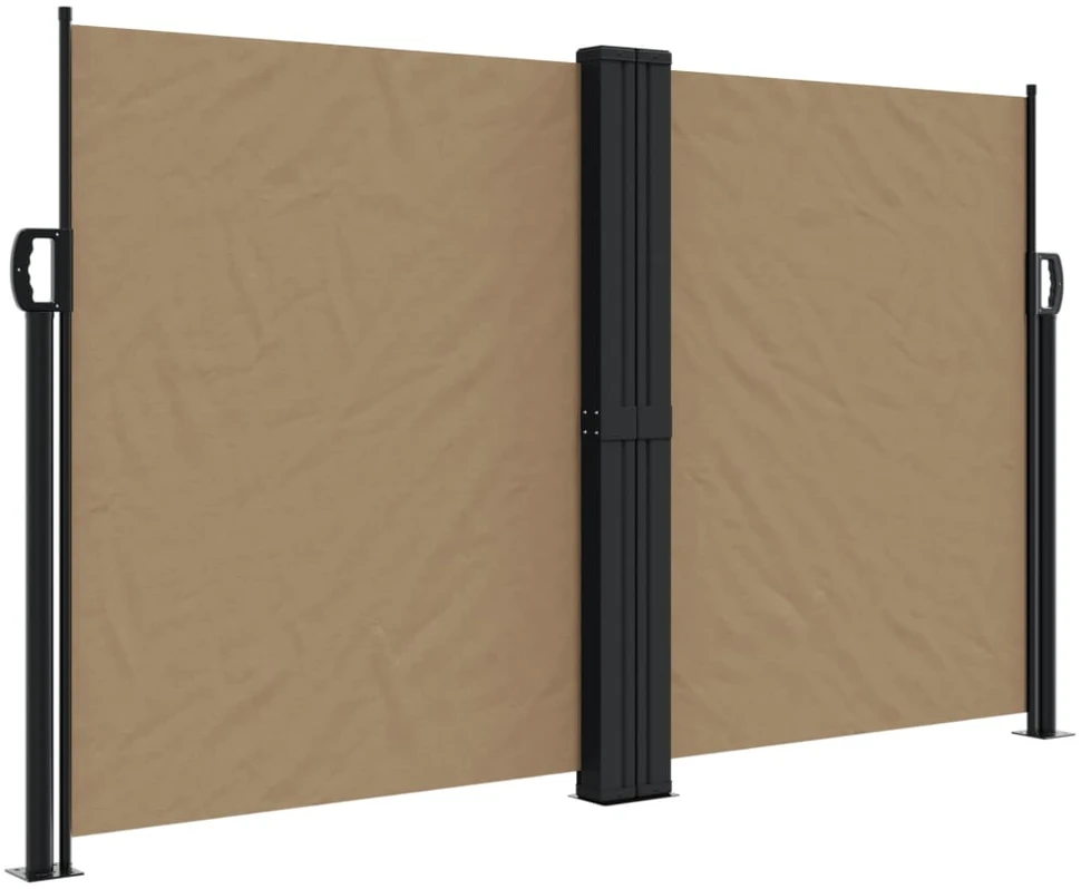 Ištraukiama šoninė pertvara, taupe spalvos, 140x600cm