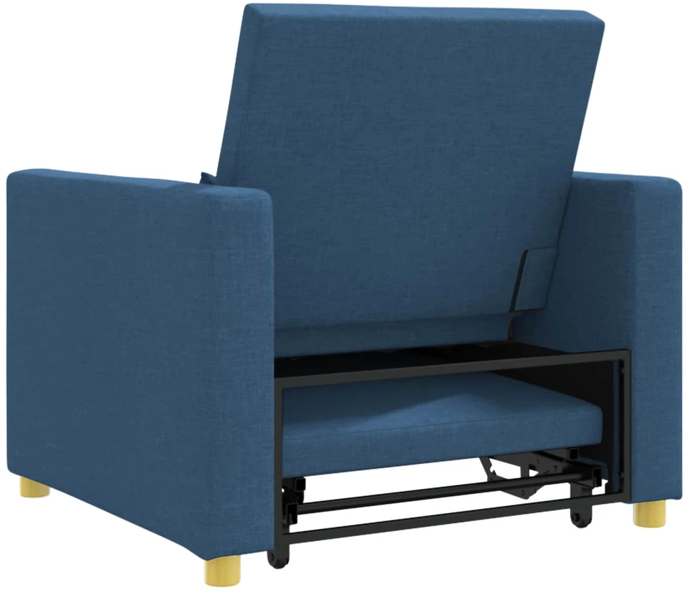Ištraukiamas sofa-lova vienvietis Mėlyna 90 x 165 x 87 cm
