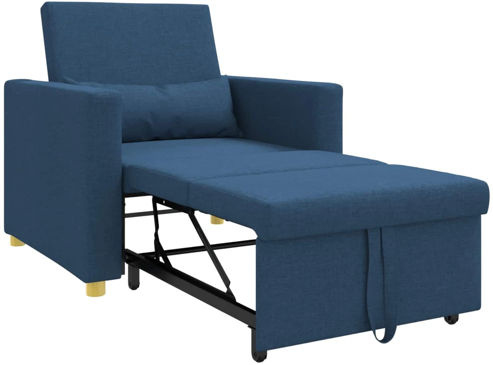 Ištraukiamas sofa-lova vienvietis Mėlyna 90 x 165 x 87 cm