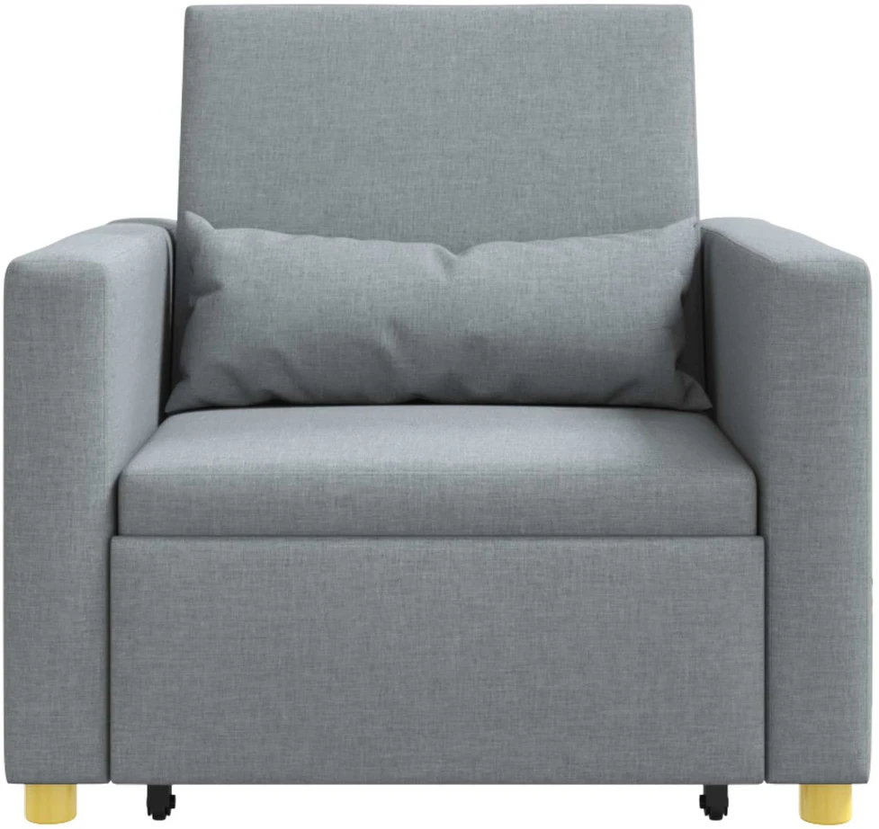 Ištraukiamas sofa-lova vienvietis Šviesiai pilka audinys