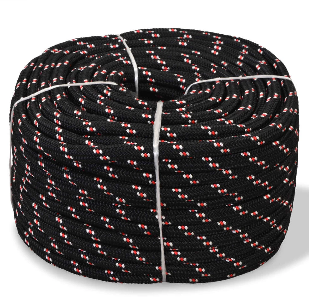 Jūrinė virvė, juoda, 250m, polipropilenas, 14mm