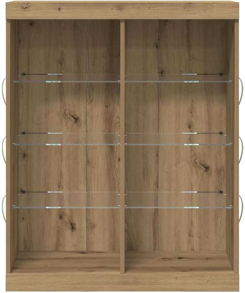 LED Bufetas Artisano ąžuolo 81 x 37 x 100 cm Apdirbta mediena