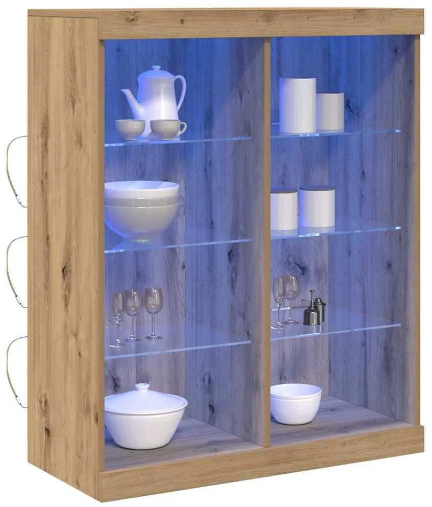 LED Bufetas Artisano ąžuolo 81 x 37 x 100 cm Apdirbta mediena