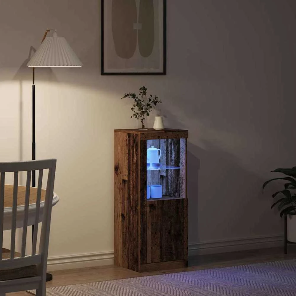 LED Bufetas Ruda 41 x 37 x 100 cm Apdirbta mediena