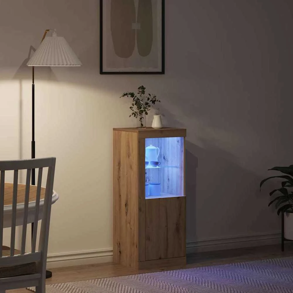 LED Bufetas Ruda 41 x 37 x 100 cm Apdirbta mediena