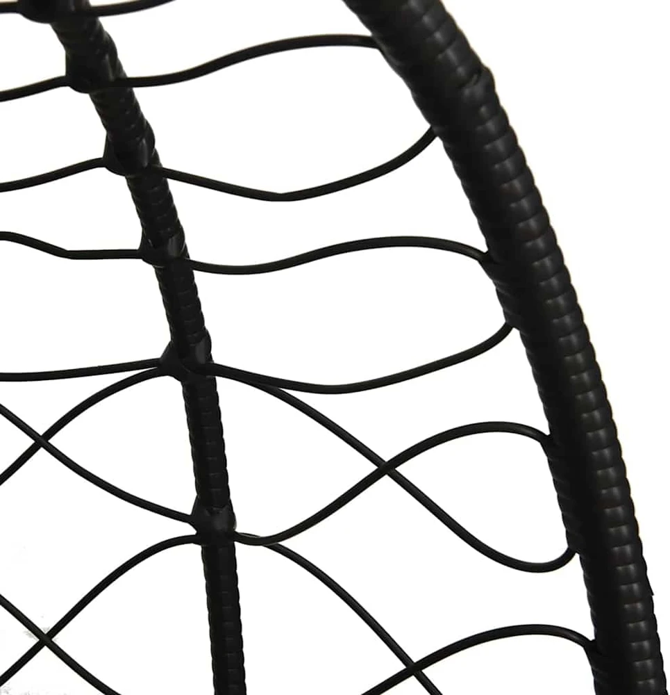 Kabantis kiaušinis poliratanas 91,5 x 54,5 x 107 cm Antracito