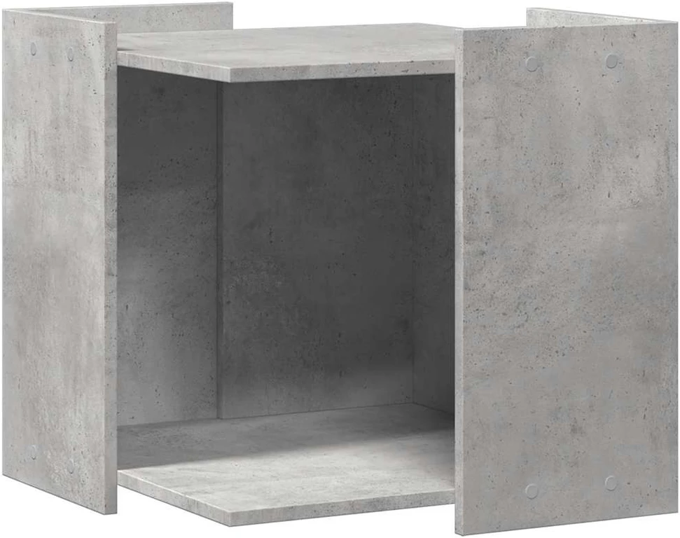 Katės kraiko dėžės uždanga Betono pilka 53 x 53 x 51 cm