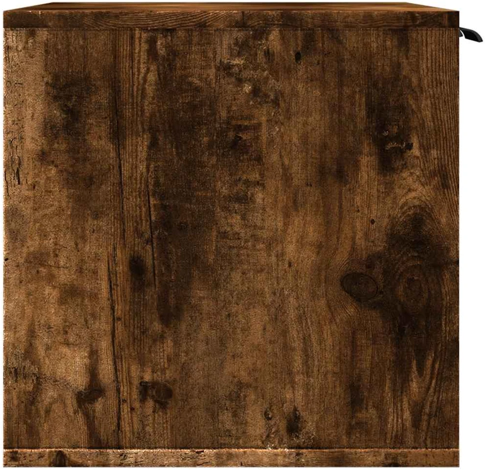 Kačių kraiko dėžės spintelė, dūminė ąžuolo, 60x40x40cm, mediena