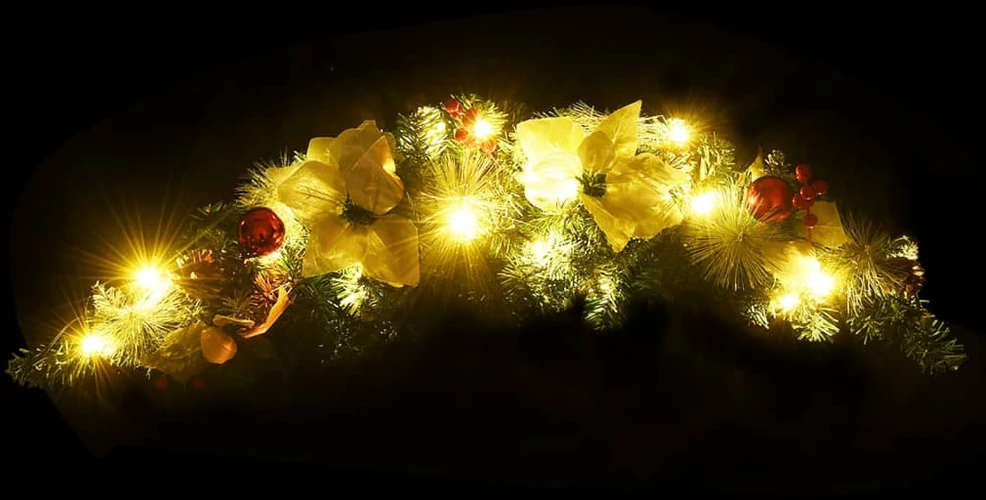 Kalėdinė arka su LED lemputėmis, žalios spalvos, 90cm, PVC