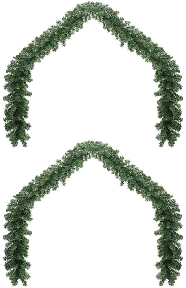 Kalėdinė girlanda 2 vnt. 600 LED Žalia 20 m PVC