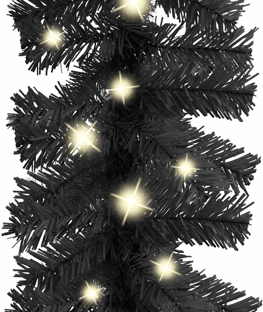 Kalėdinė girlianda su LED lemputėmis, juodos spalvos, 20m
