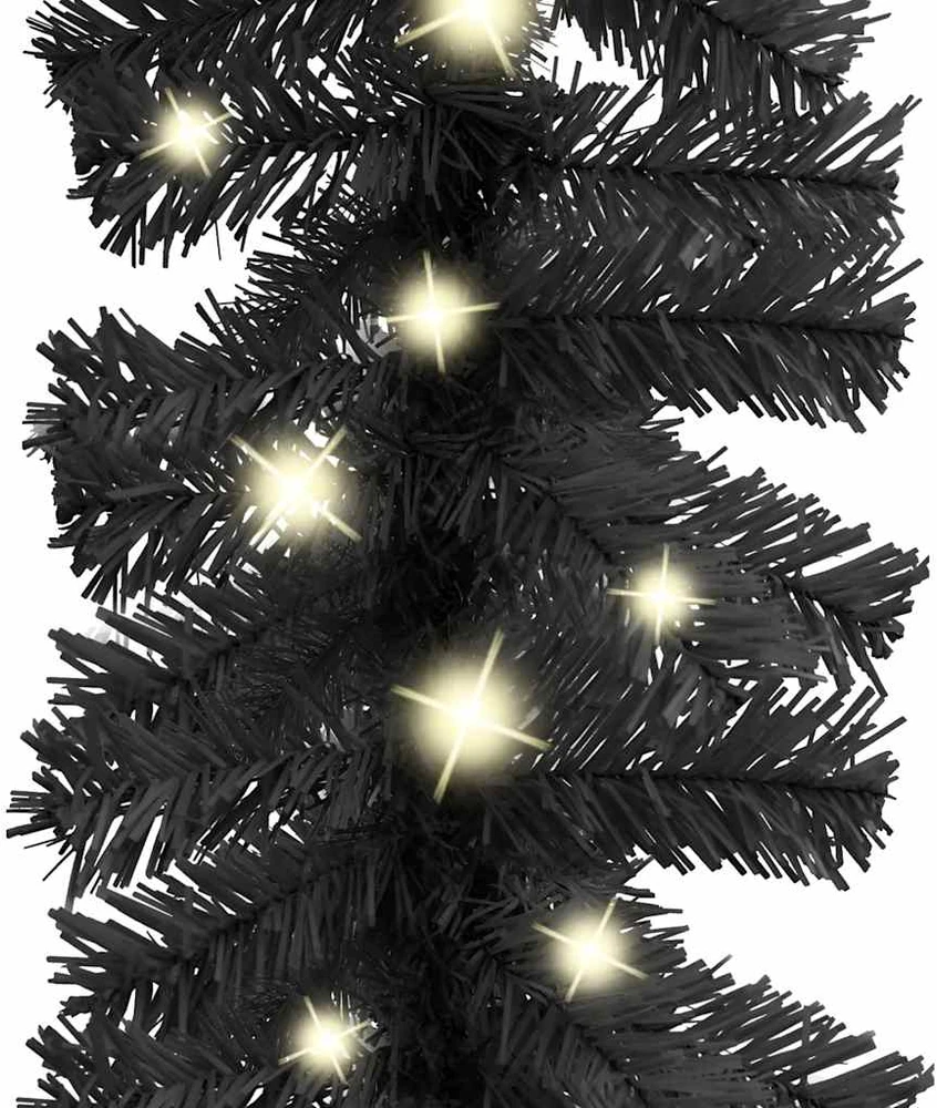 Kalėdinė girlianda su LED lemputėmis, juodos spalvos, 10m