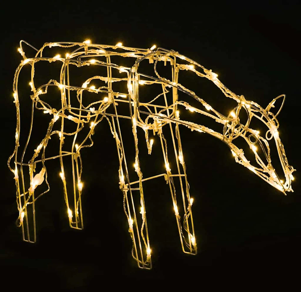 Kalėdinė lempučių ekspozicija, 3 dalių, elniai, 229 LED (Ekspozicinė prekė)