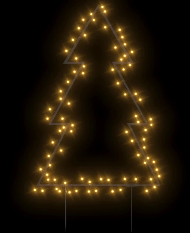 Kalėdinė šviečianti dekoracija eglutė su smaigais, 80LED, 60cm