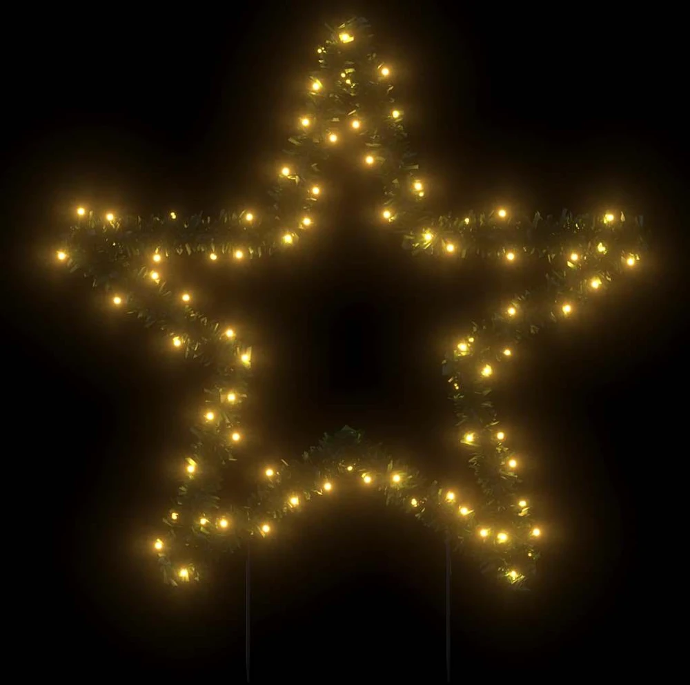 Kalėdinė šviečianti dekoracija žvaigždė, 80LED, 60cm