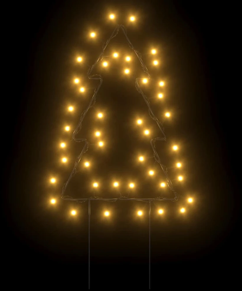 Kalėdinės dekoracijos eglutės su smaigais, 3vnt., 50LED, 30cm