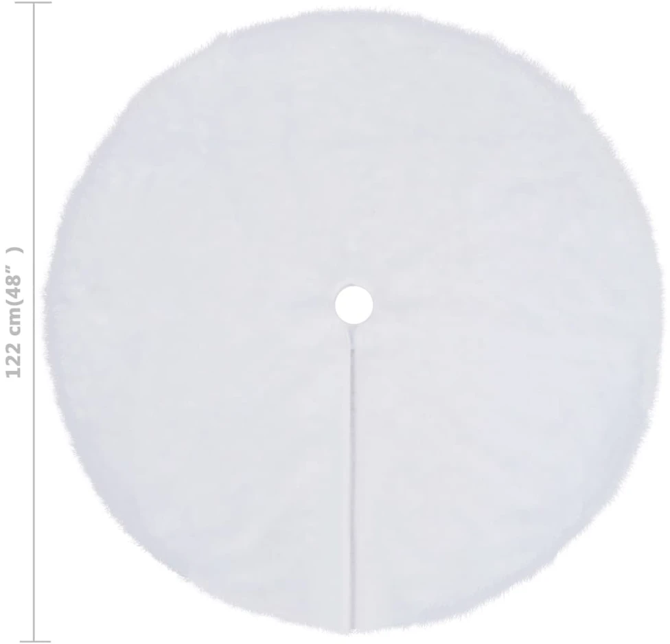 Kilimėlis po kalėdine eglute, baltas, 122cm, dirbtinis kailis