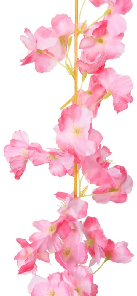 Gėlių girliandos, 6vnt., tamsiai rožinės, 180cm