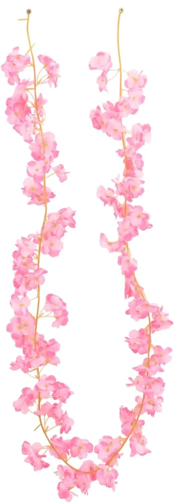 Gėlių girliandos, 6vnt., tamsiai rožinės, 180cm