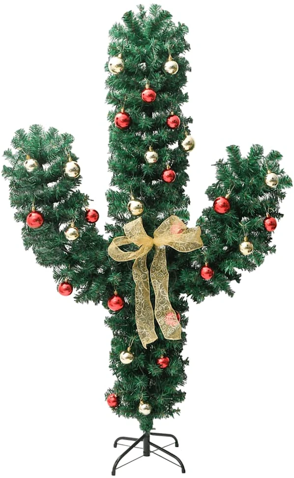 Kalėdinis kaktusas su stovu/LED, žalias, 150cm, PVC