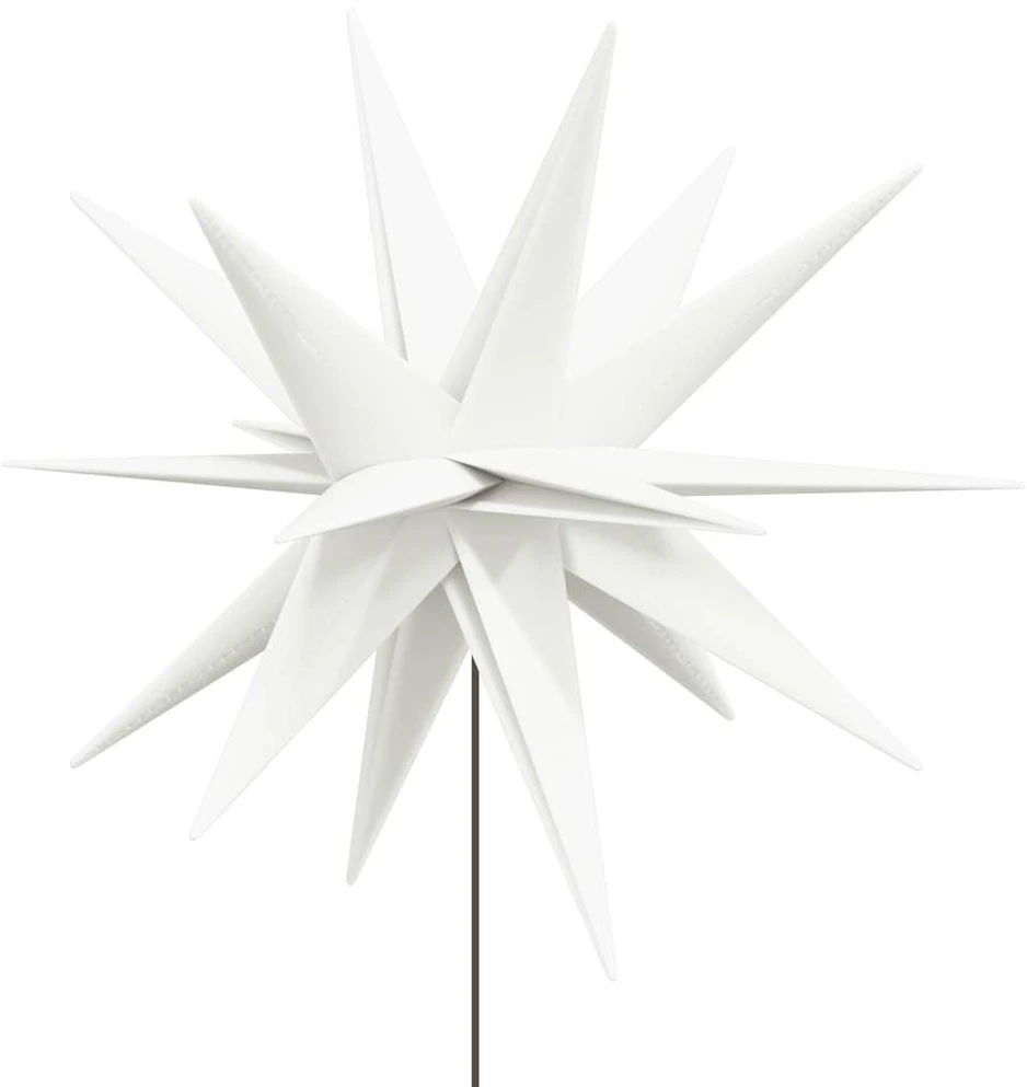 Kalėdinis šviestuvas su kuoliuku ir LED, baltas, 57cm