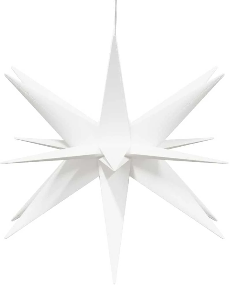 Kalėdinis šviestuvas su LED, baltos spalvos, 43cm, sulankstomas