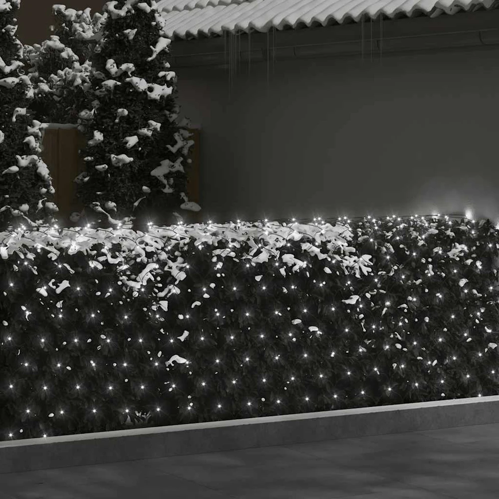 Kalėdinių lempučių tinklas, 3x2m, 204 šaltos baltos LED