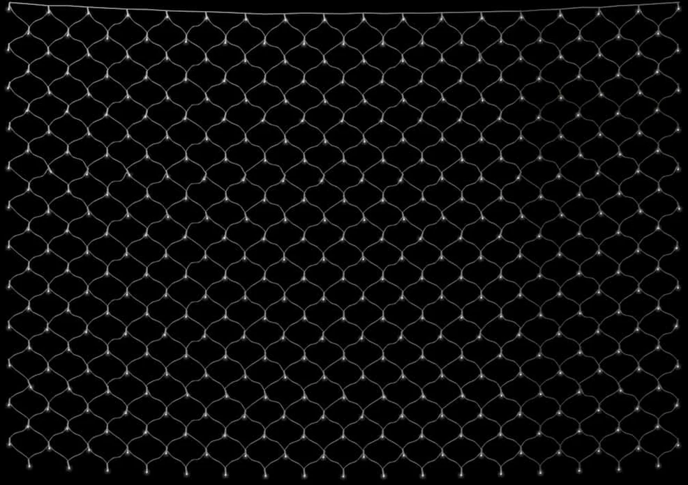 Kalėdinių lempučių tinklas, 3x2m, 204 šaltos baltos LED