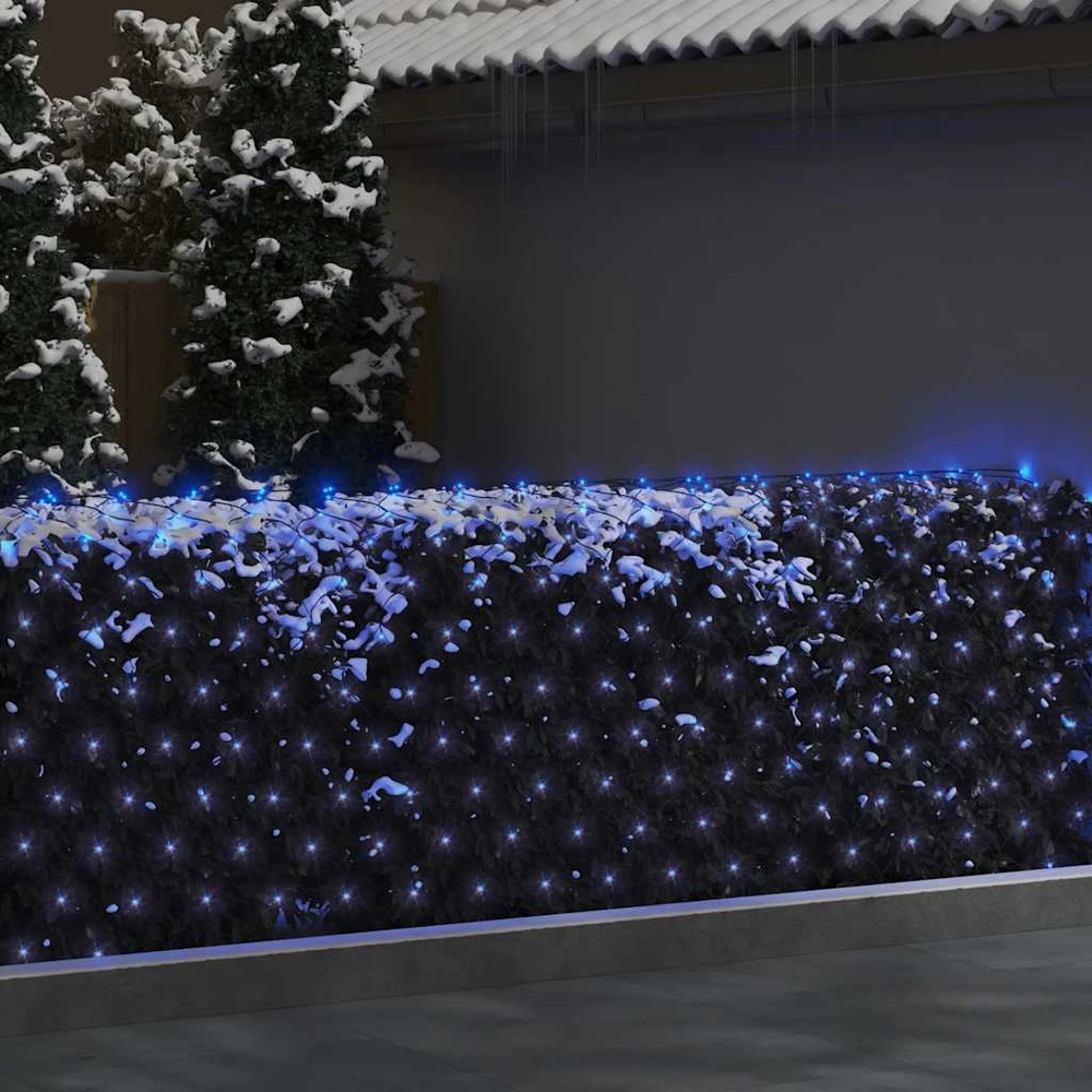 Kalėdinių lempučių tinklas, 3x3m, 306 mėlynos LED