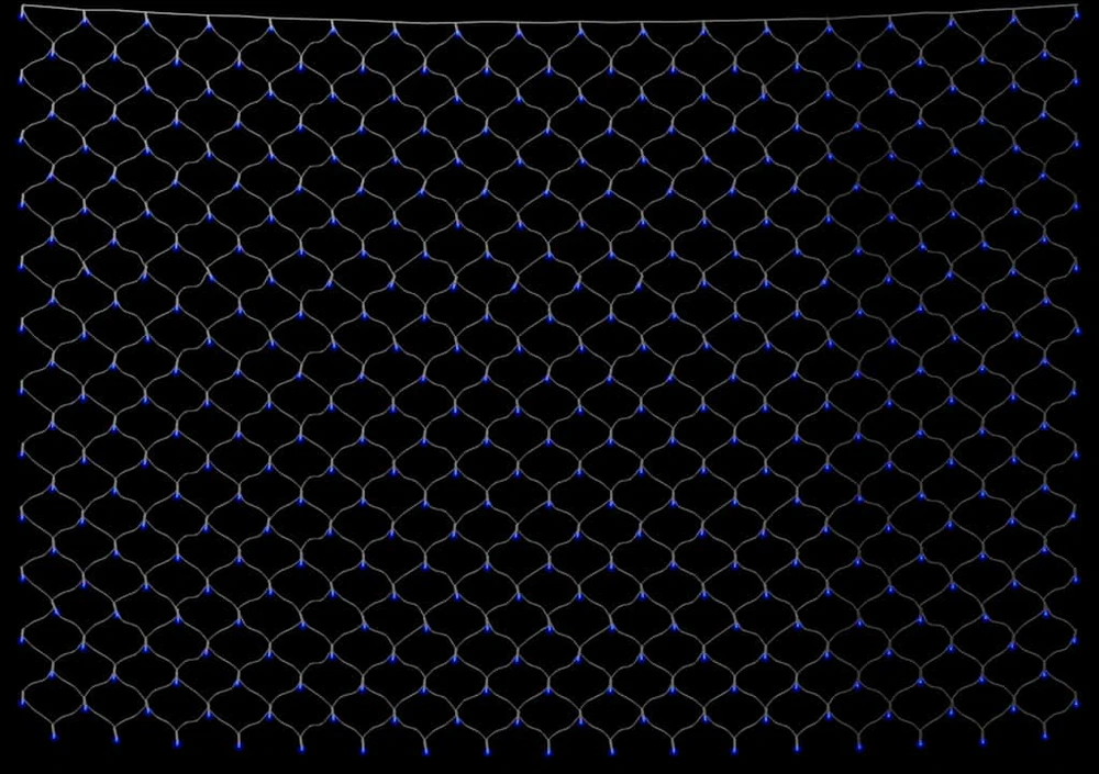 Kalėdinių lempučių tinklas, 3x3m, 306 mėlynos LED