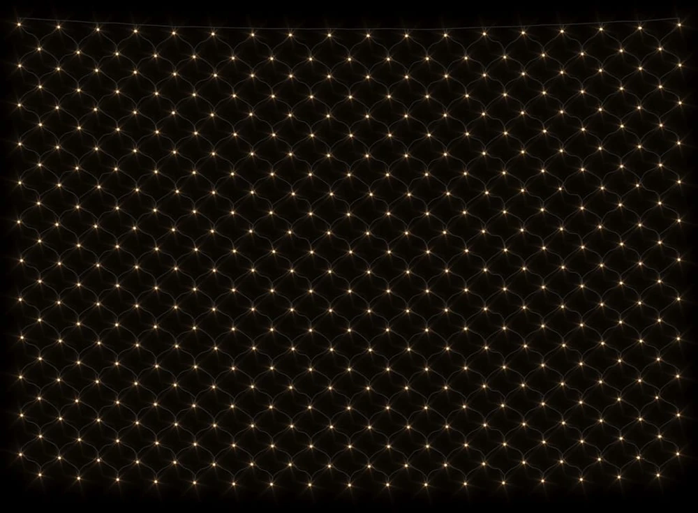 Kalėdinių lempučių tinklas, 3x3m, 306 šiltos baltos LED