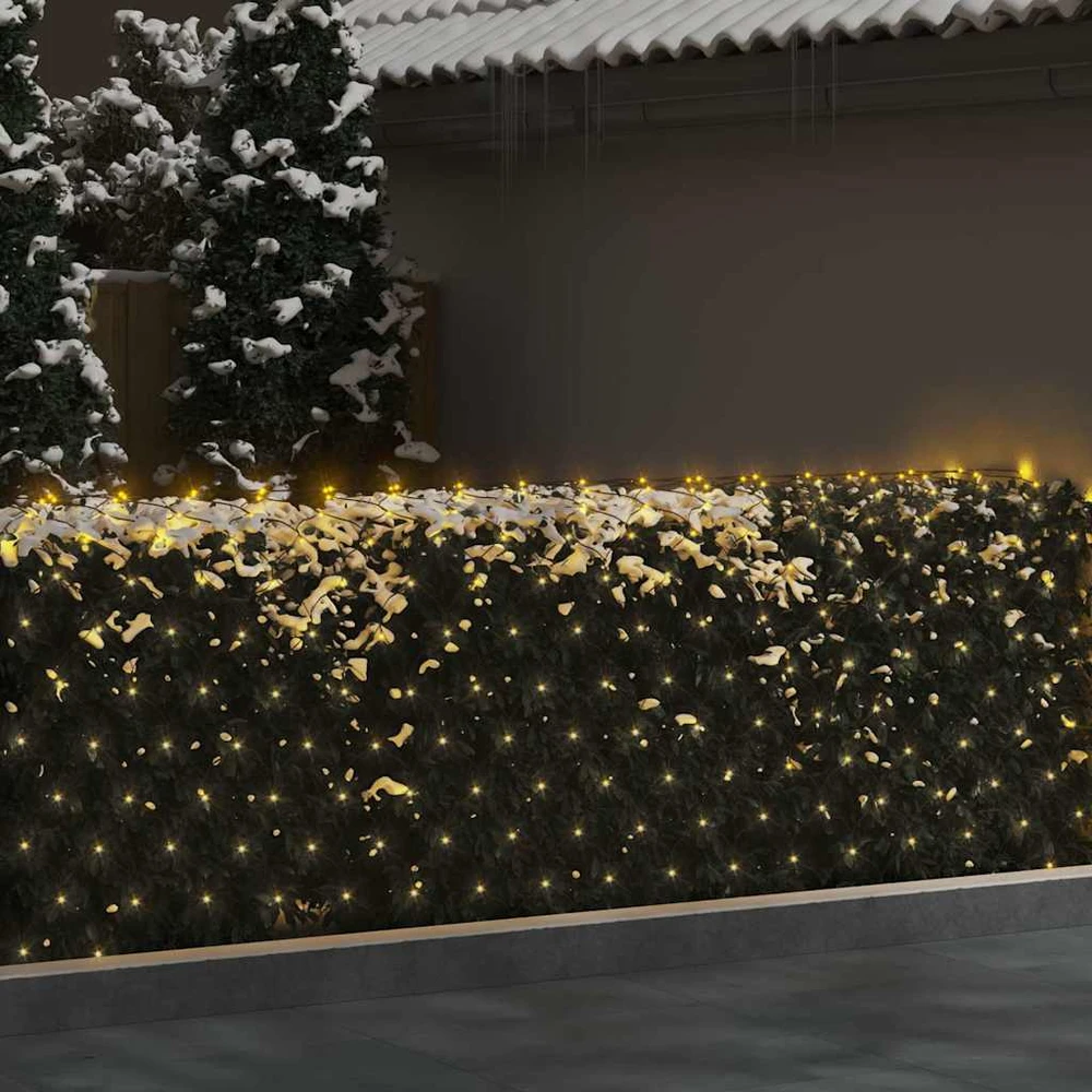 Kalėdinių lempučių tinklas, 3x3m, 306 šiltos baltos LED