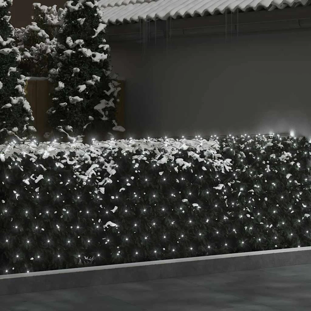 Kalėdinių lempučių tinklas, 4x4m, 544 šaltos baltos LED