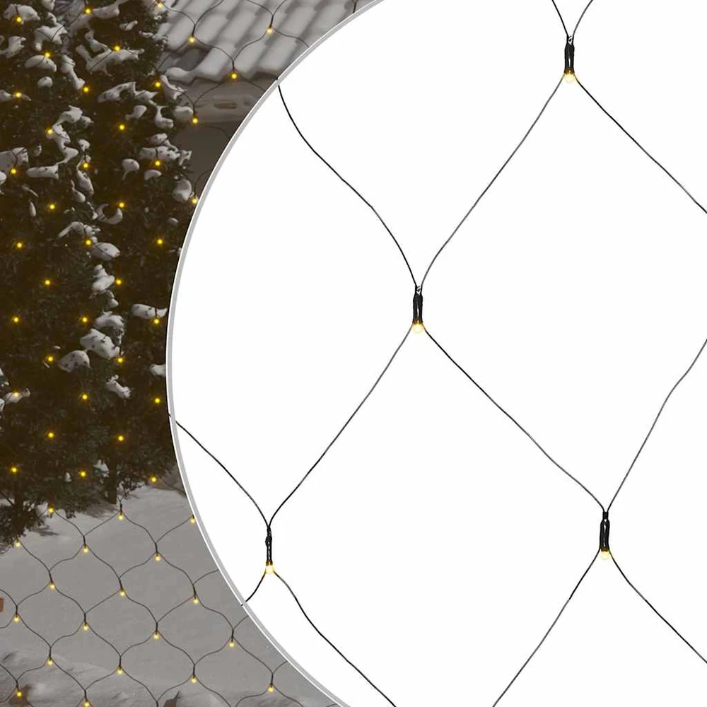 Kalėdinių lempučių tinklas, 4x4m, 544 šiltos baltos LED