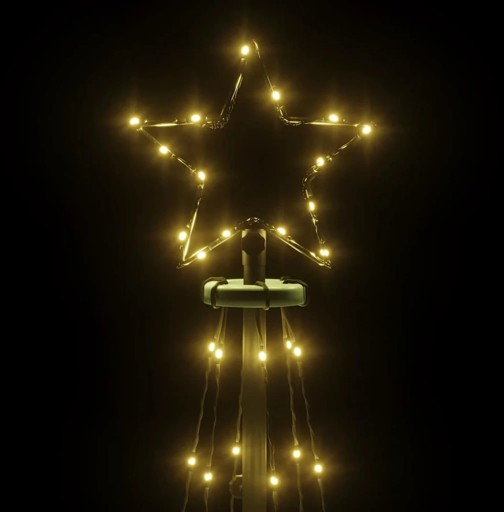 Kalėdų eglutė, 70x180cm, kūgio formos, 108 šiltos baltos LED