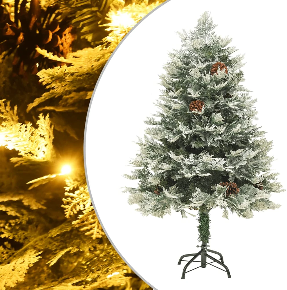 Kalėdų eglutė su pušies kankorėžiais, žalia, 150cm, PVC su PE
