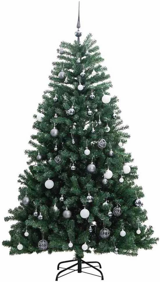 Kalėdų eglutė su šarnyrinėmis šakomis/LED/žaisliukais, 240cm