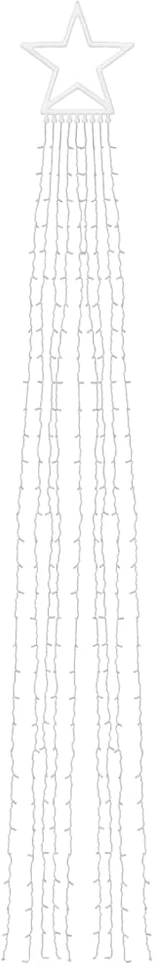 Kalėdų eglutės girlianda, 320 mėlynų LED lempučių, 375cm