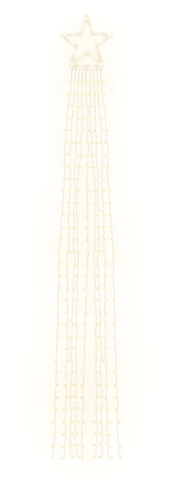 Kalėdų eglutės girlianda, šilta balta, 375cm, 320 LED lempučių