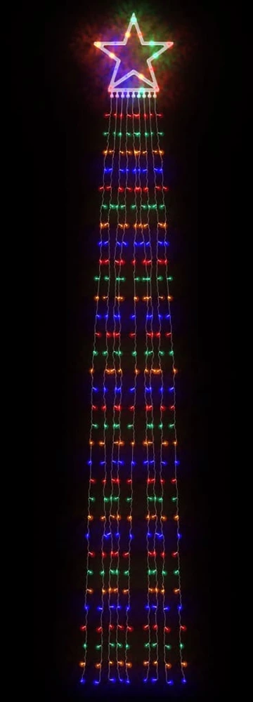 Kalėdų eglutės girlianda, spalvota, 375cm, 320 LED lempučių