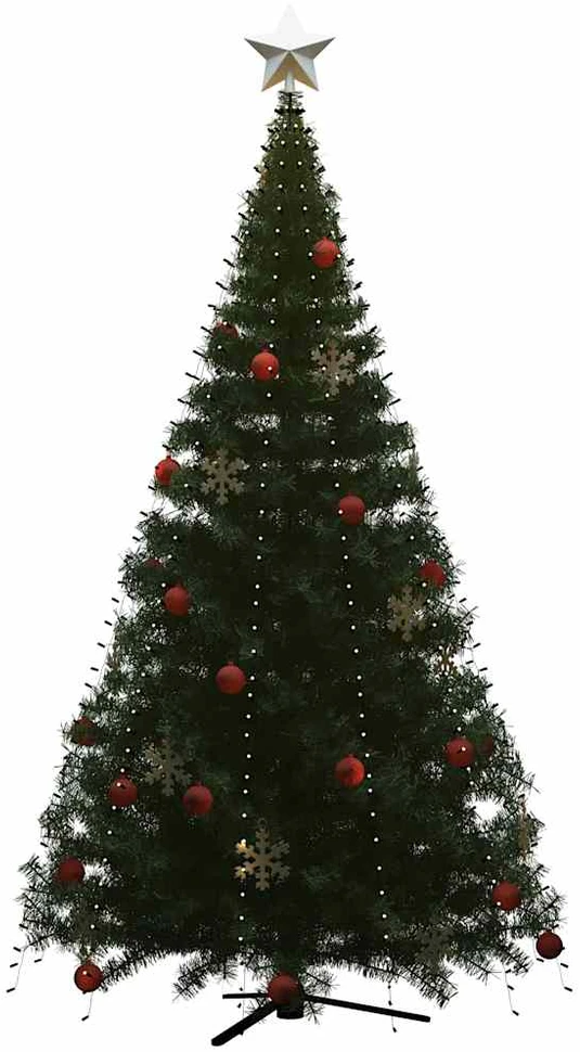Kalėdų eglutės girlianda su 500 spalvotų LED lempučių, 500cm