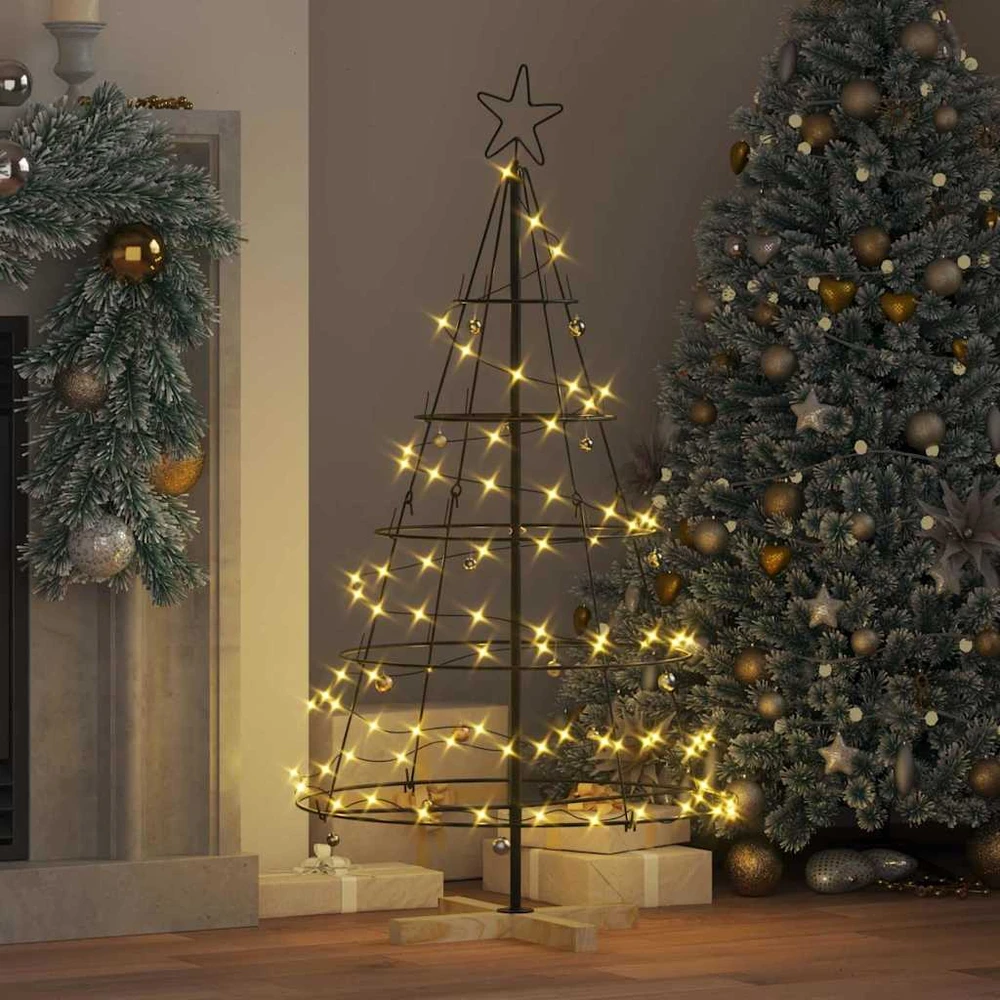 Kalėdų Kūgio Medis s stovu Juoda 126 cm Plienas