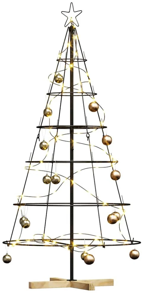 Kalėdų Kūgio Medis s stovu Juoda 154 cm Plienas